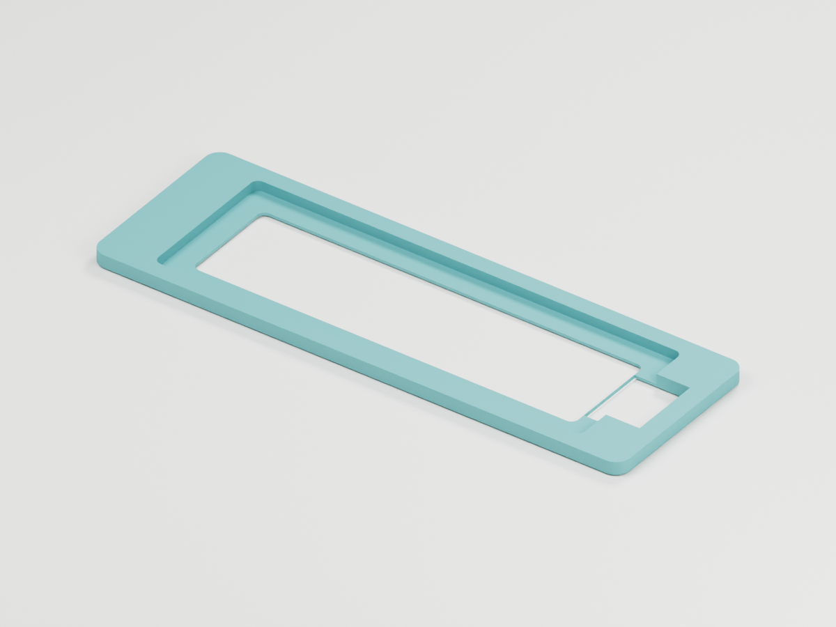 Illustrative model render of microscope slide adapter