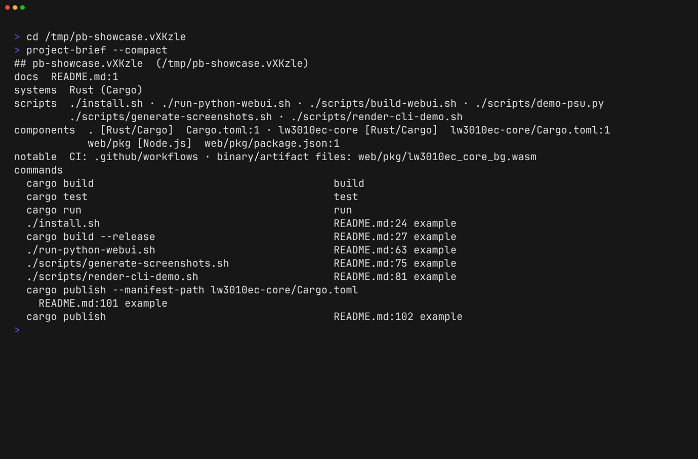project-brief inspecting a public repository