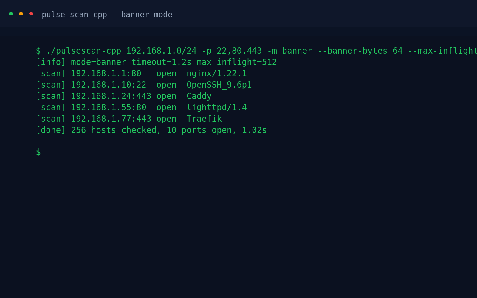 PulseScan C++ screenshot 1